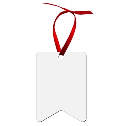 4869 Hardboard Bunting Shape Ornament with Red Ribbon 4869 Hardboard Bunting Shape Ornament with Red Ribbon