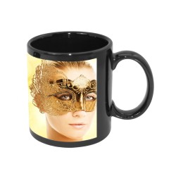 11oz Black Mug with White Sublimation Patch 11oz Black Mug with White Sublimation Patch