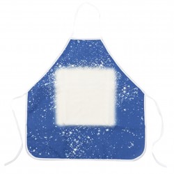 Blank Faux Bleach Linen Apron Blue Blank Faux Bleach Linen Apron Blue